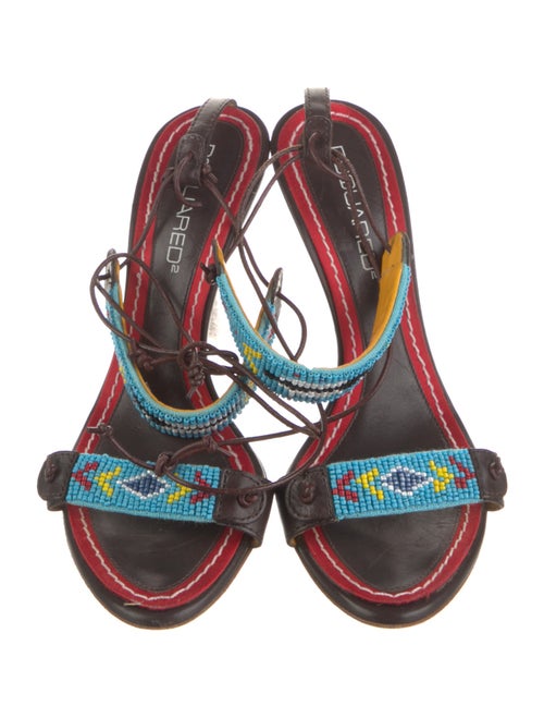 Dsquared² Leather Printed Sandals