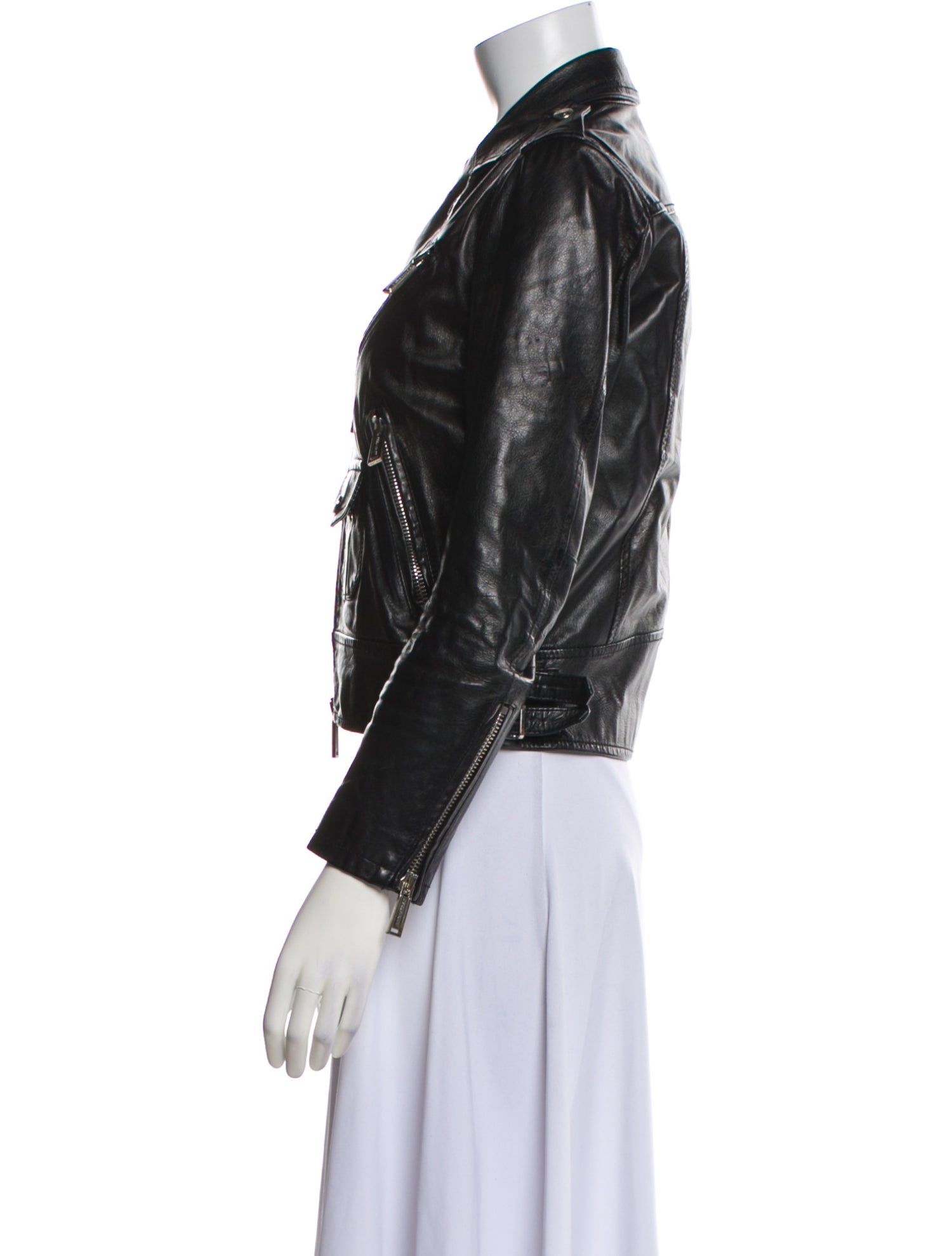 Dsquared² Calf Leather Biker Jacket