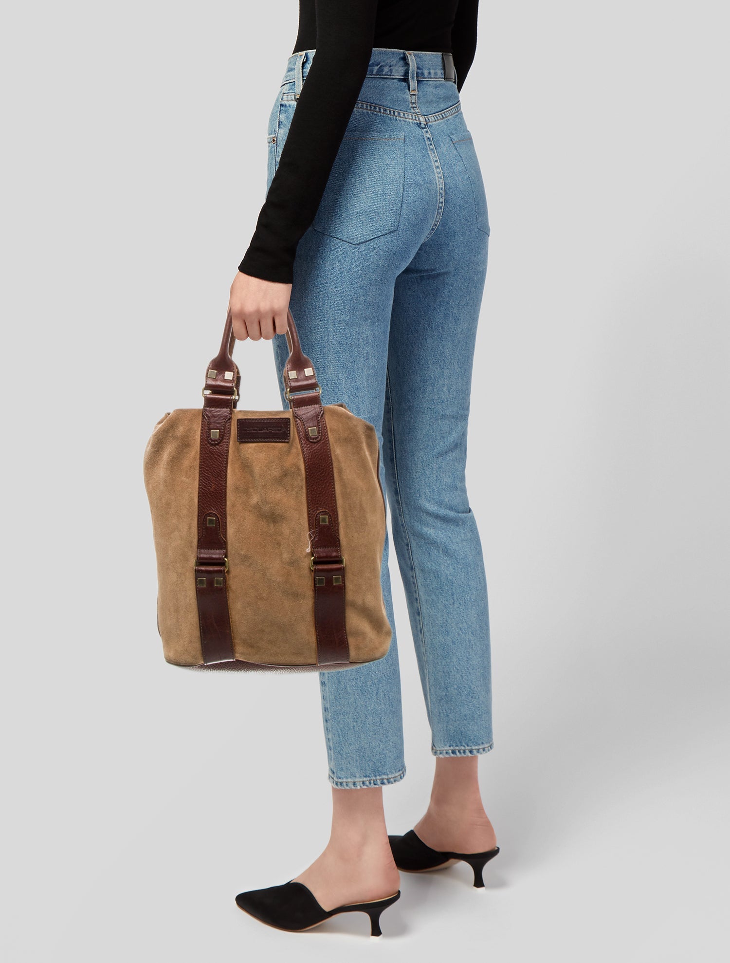 Dsquared² Suede Top Handle Bag