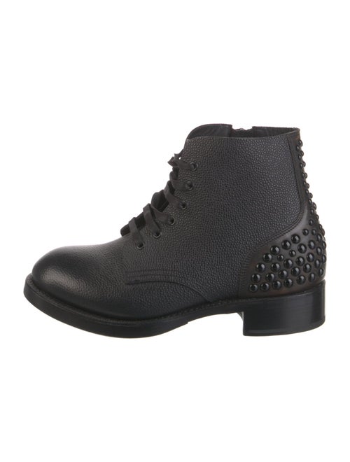 Dsquared² Leather Studded Accents Lace-Up Boots