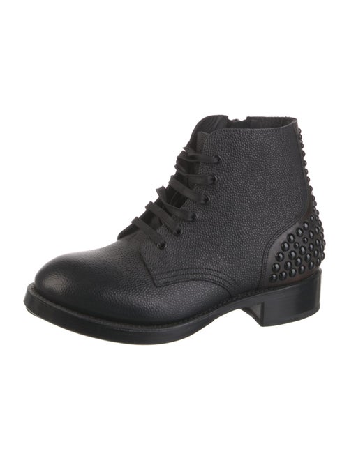 Dsquared² Leather Studded Accents Lace-Up Boots