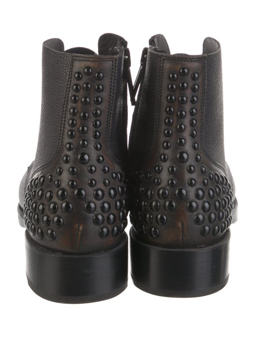 Dsquared² Leather Studded Accents Lace-Up Boots