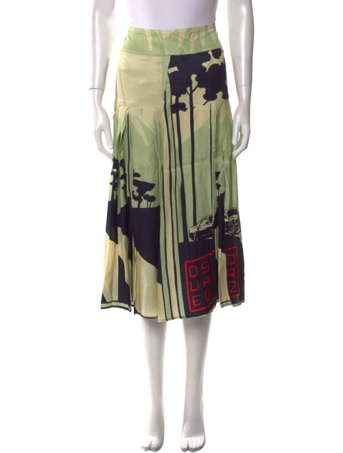 Dsquared² Floral Print Midi Length Skirt