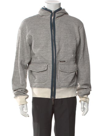 Dsquared² Colorblock Pattern Mock Neck Hoodie