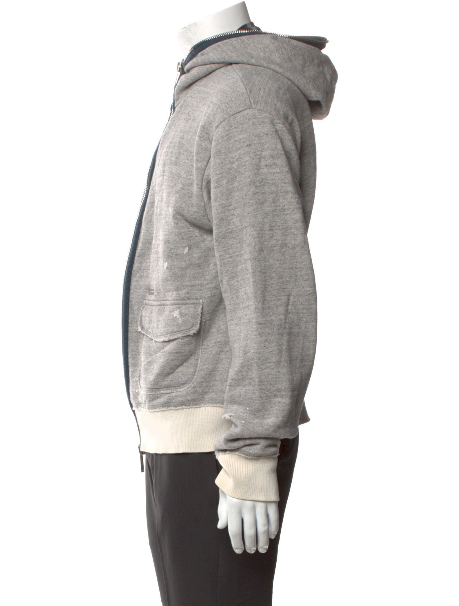 Dsquared² Colorblock Pattern Mock Neck Hoodie