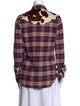 Dsquared² Plaid Print Long Sleeve Button-Up Top