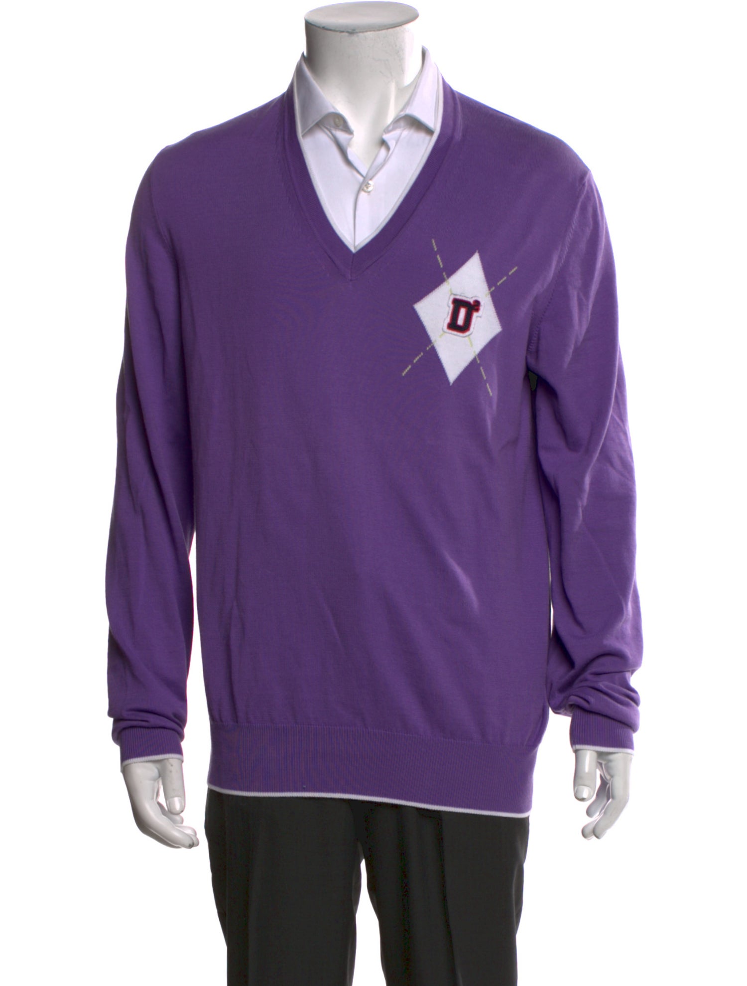 Dsquared² Graphic Print V-Neck Pullover