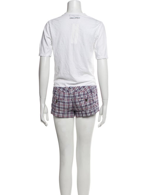 Dsquared² Plaid Print Scoop Neck Romper