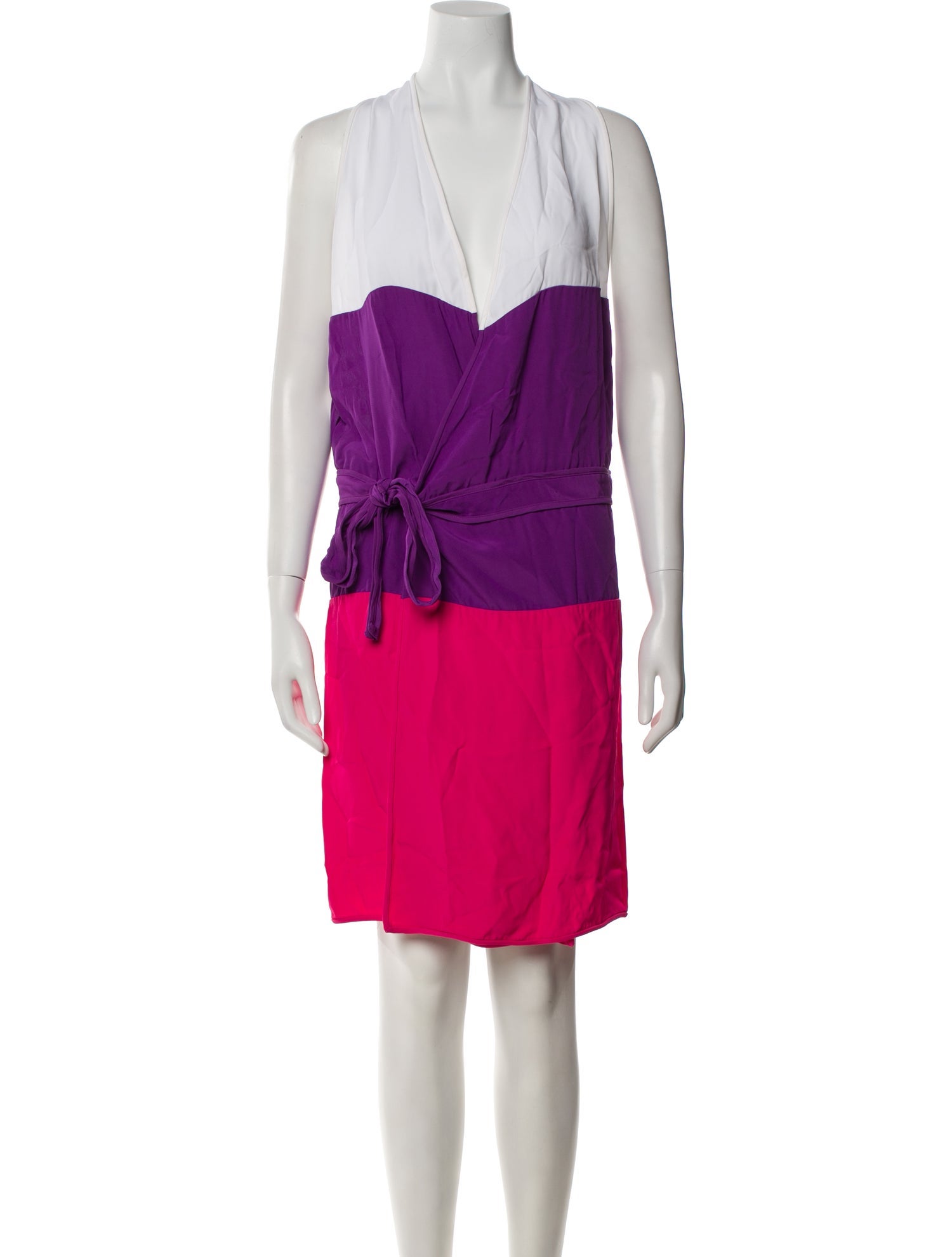 Dsquared² Colorblock Pattern Midi Length Dress