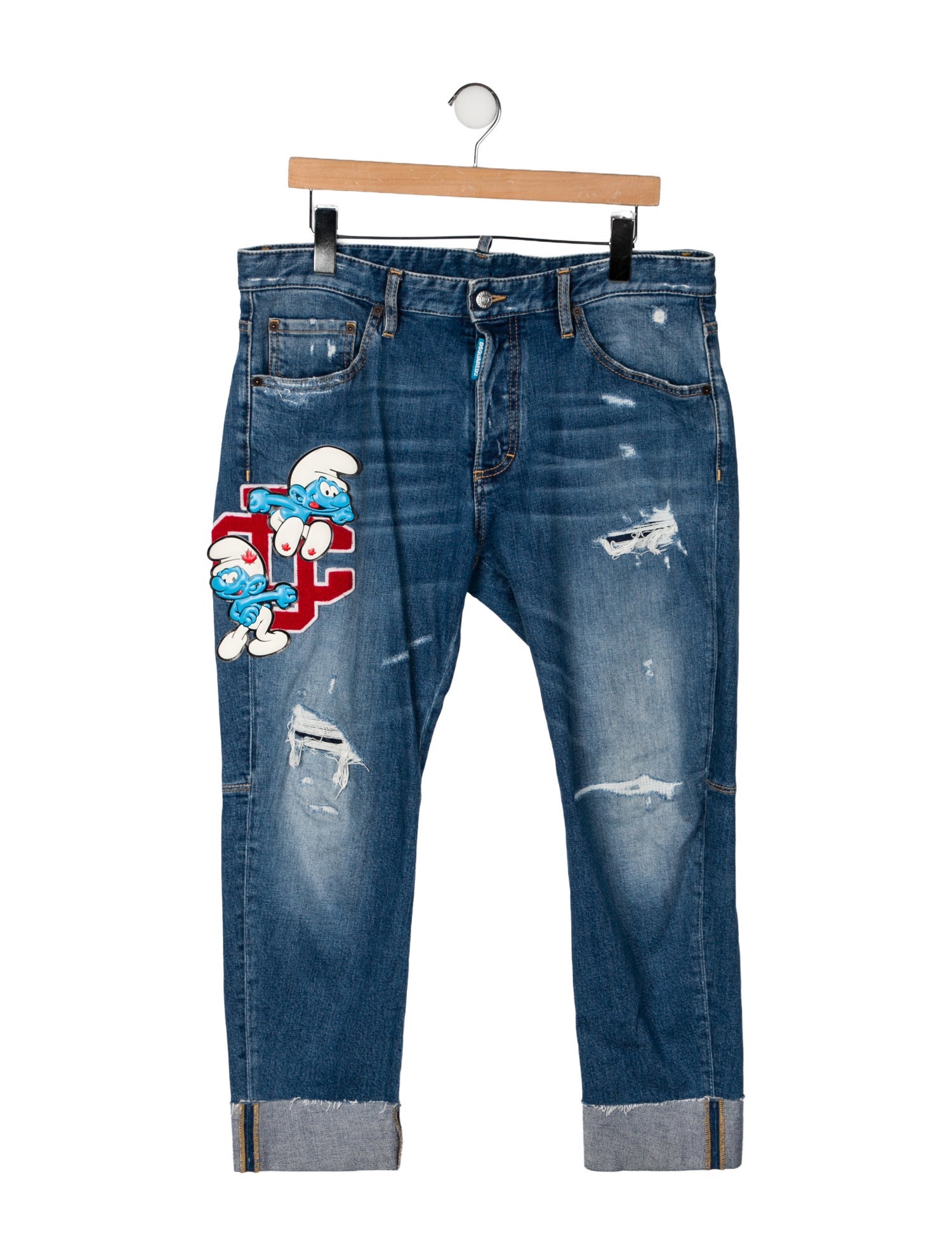 Dsquared² Mid-Rise Straight Leg Jeans