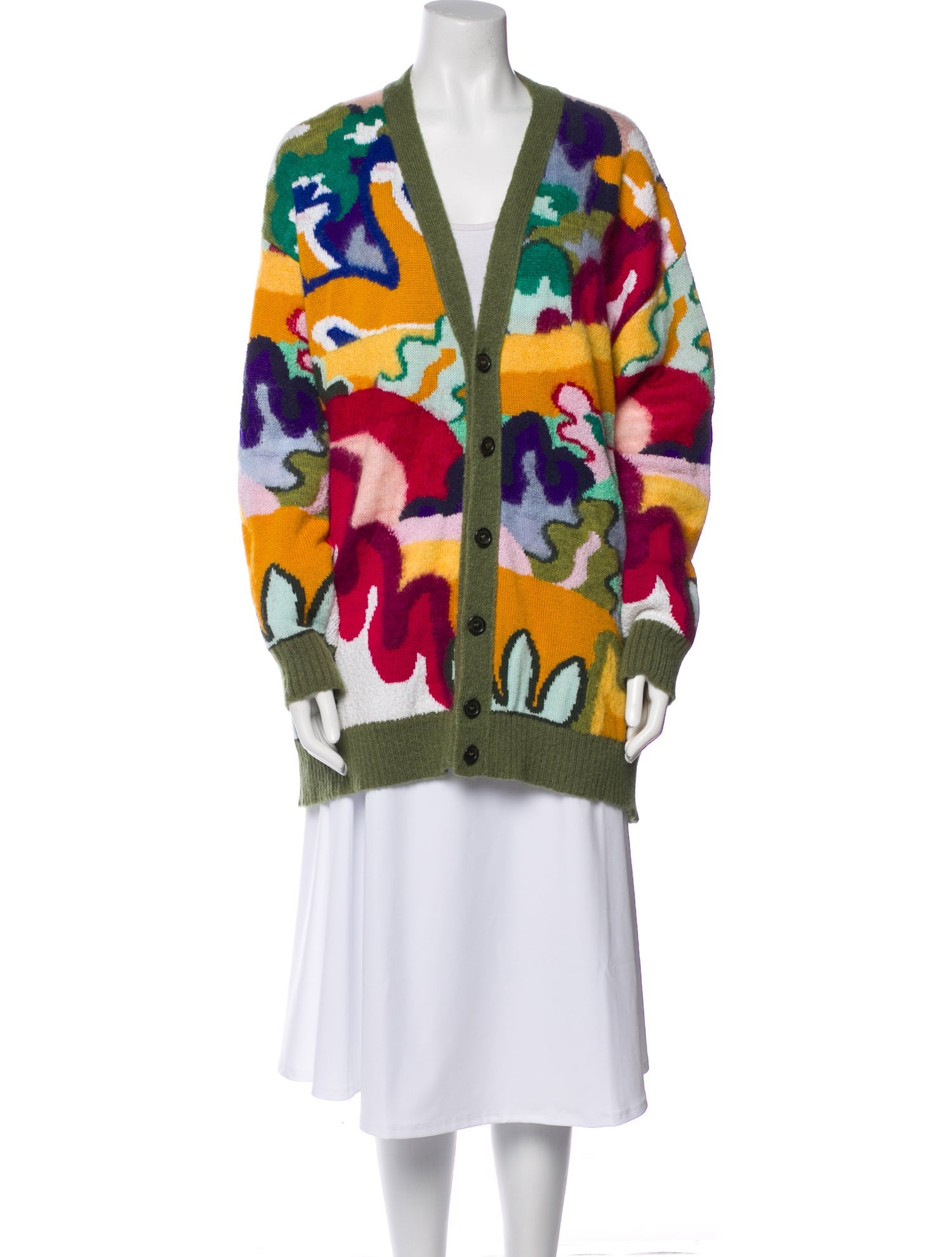 Dsquared² Printed V-Neck Sweater