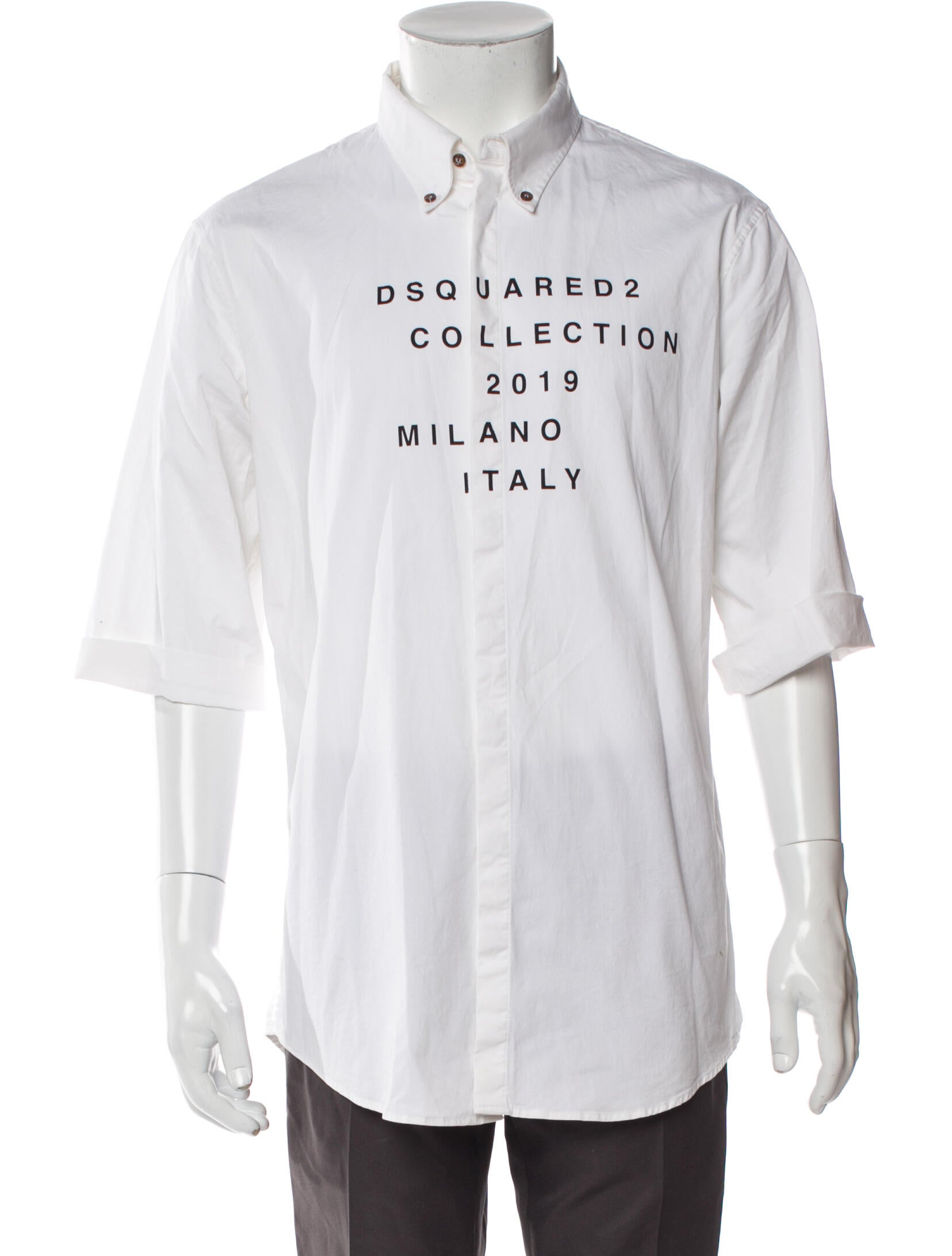 Dsquared² Graphic Print Three-Quarter Sleeve Shirt