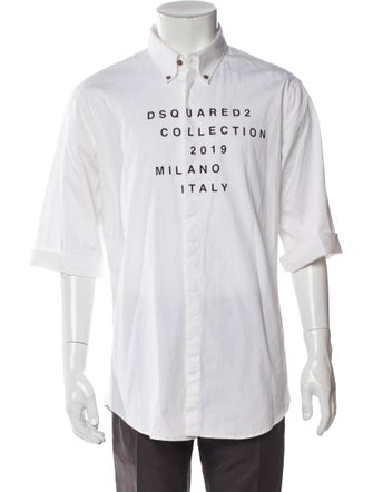 Dsquared² Graphic Print Three-Quarter Sleeve Shirt