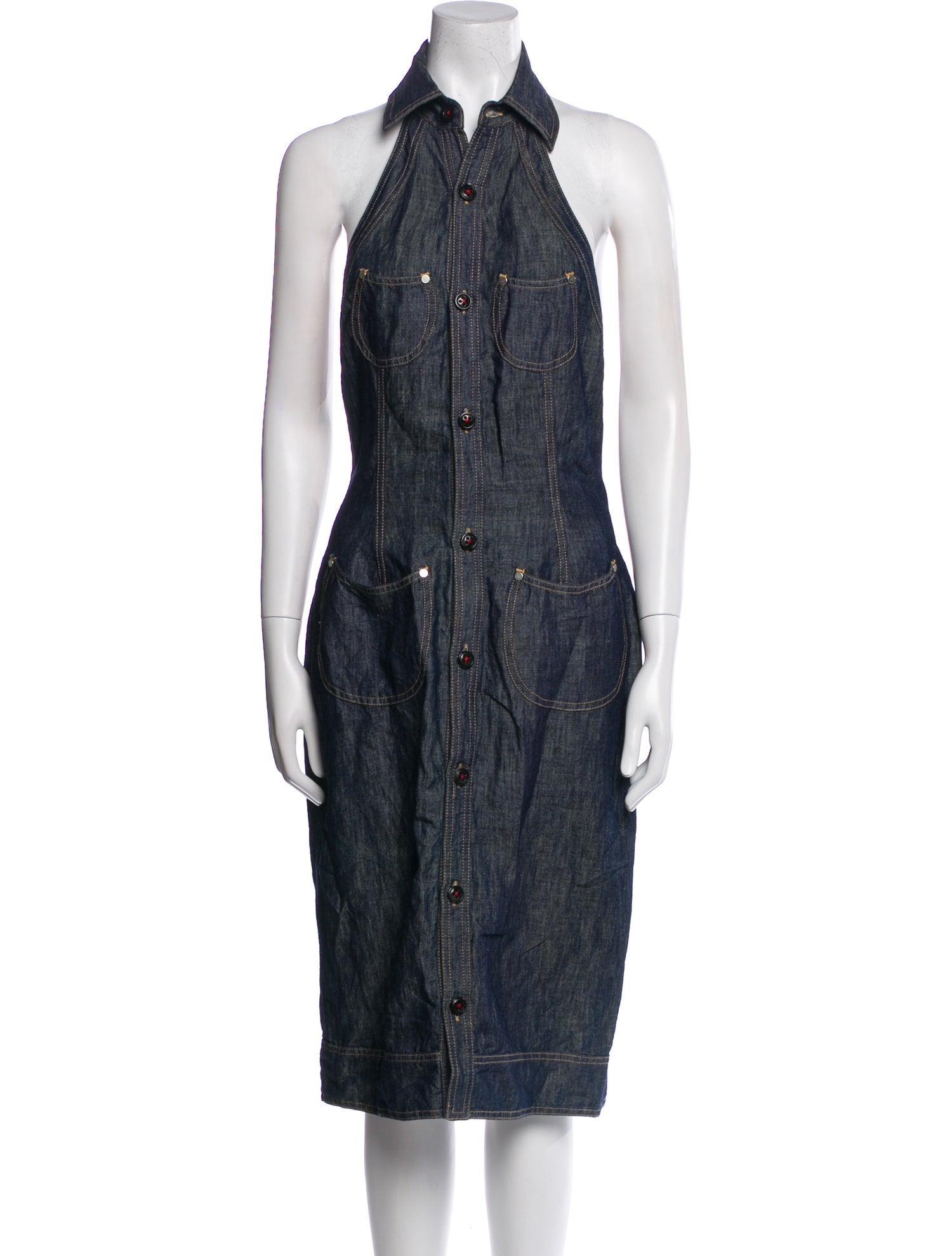 Dsquared² Halterneck Midi Length Dress