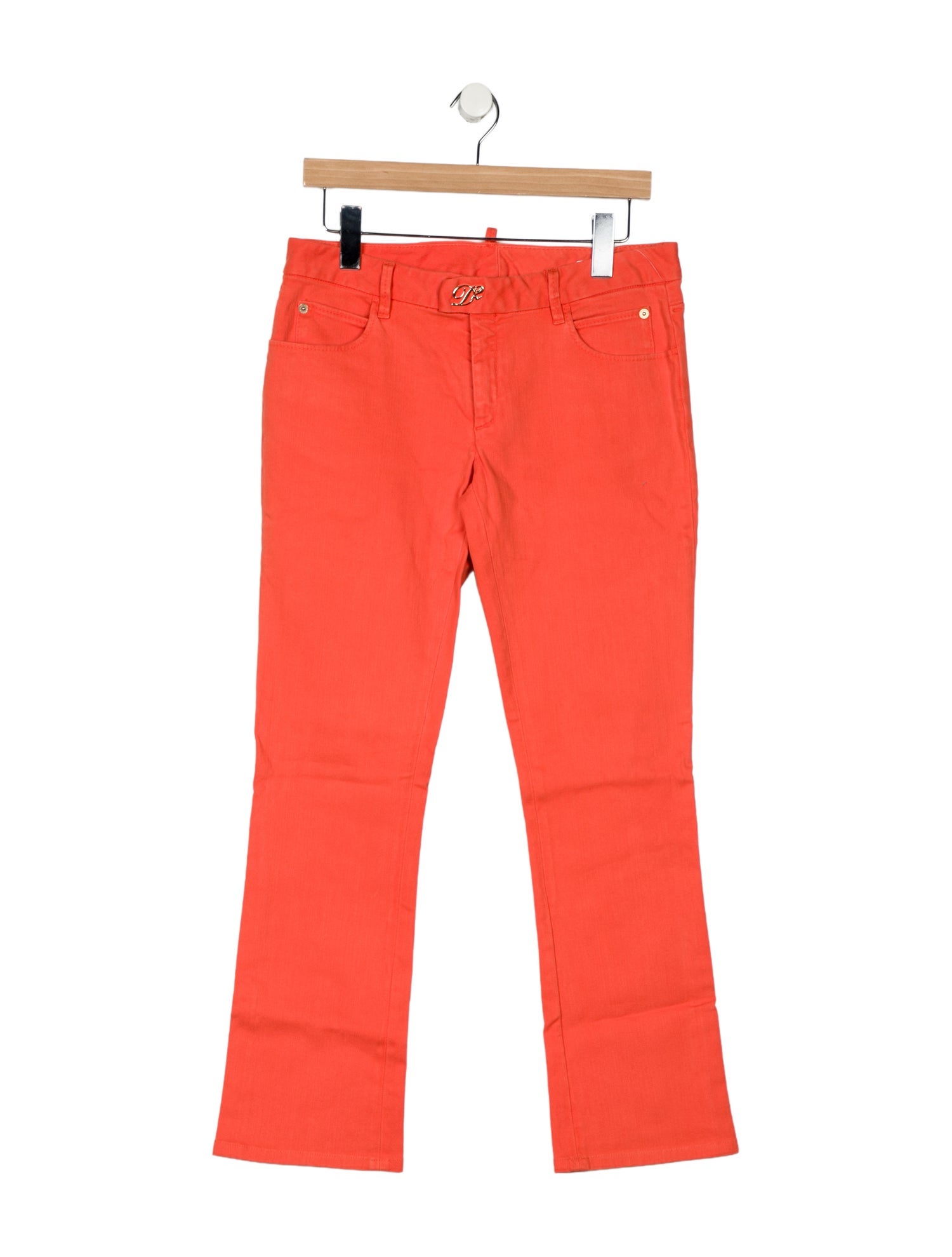 Dsquared² Mid-Rise Straight Leg Jeans