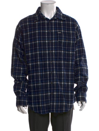 Dsquared² Plaid Print Long Sleeve Shirt