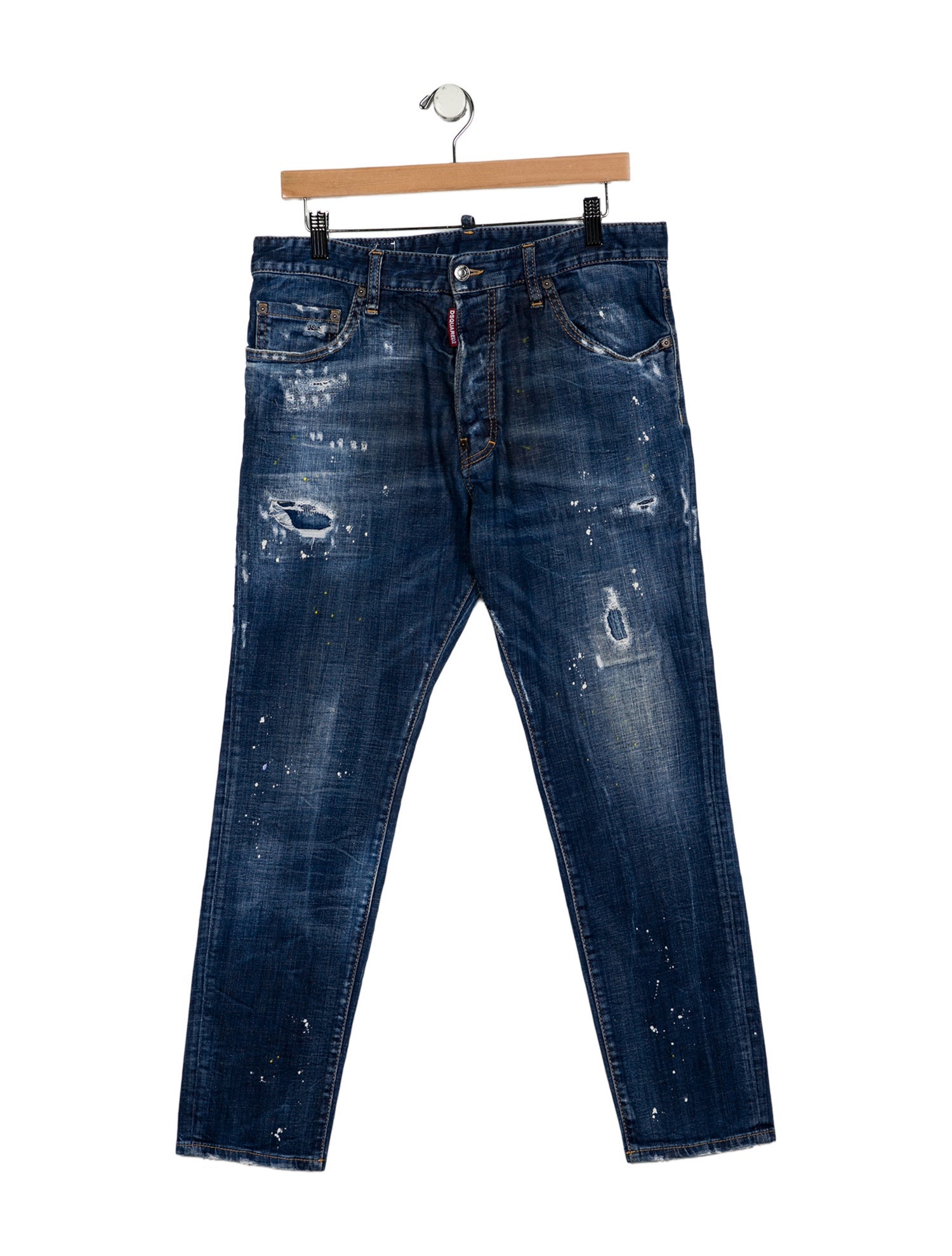 Dsquared² High-Rise Straight Leg Jeans