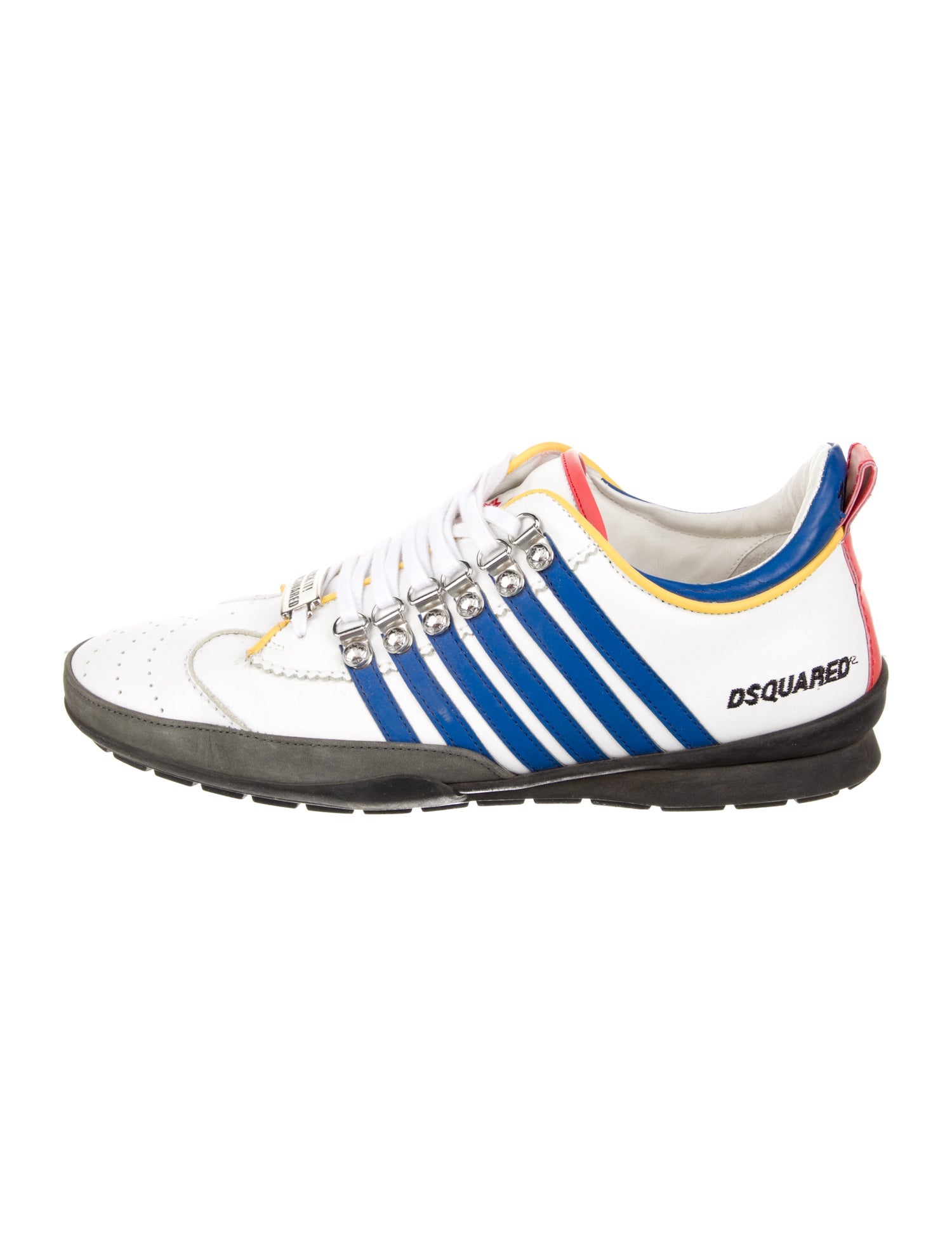 Dsquared² Leather Striped Sneakers