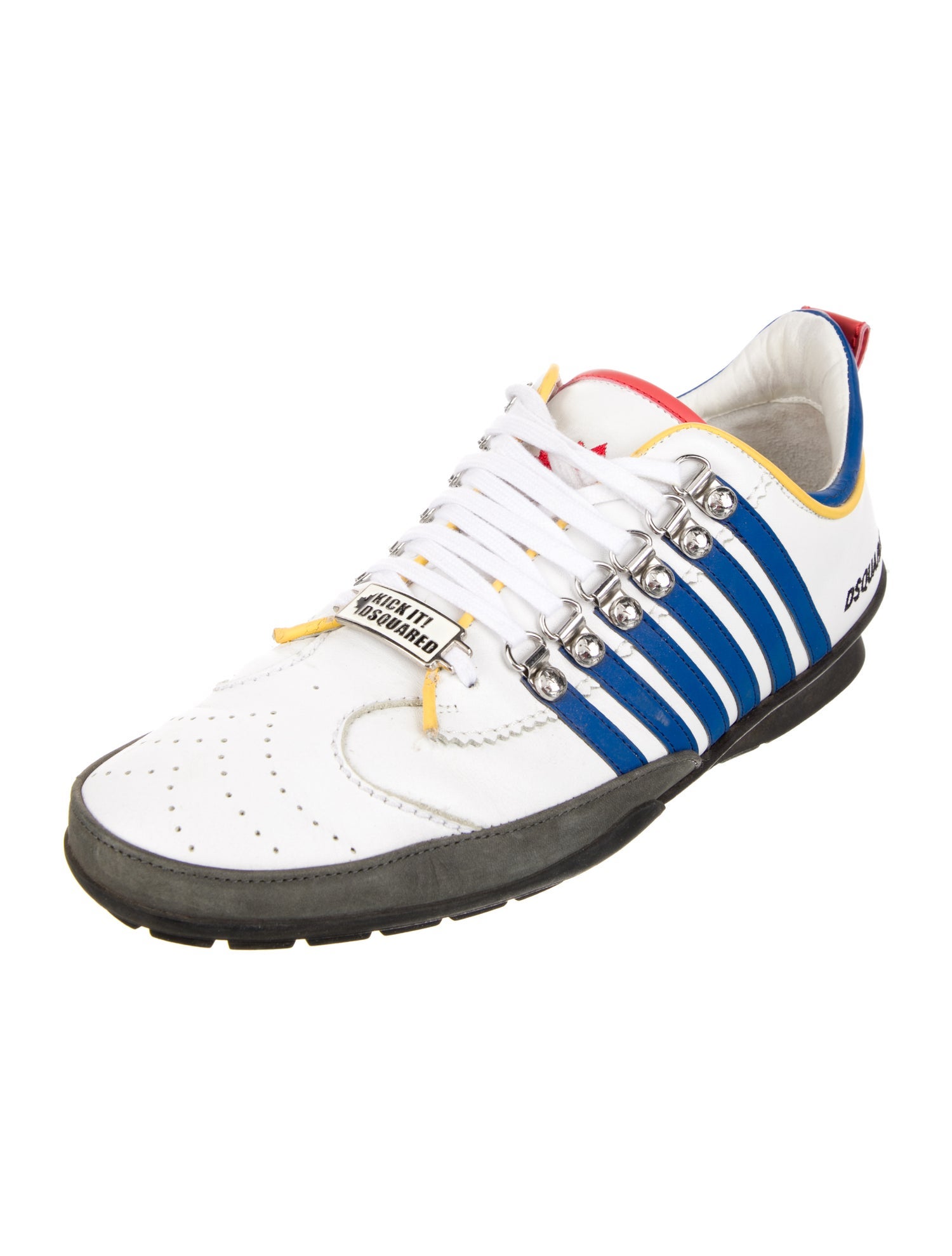 Dsquared² Leather Striped Sneakers