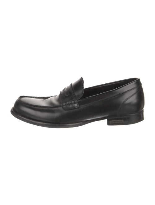 Dsquared² Leather Scalloped Accent Dress Loafers