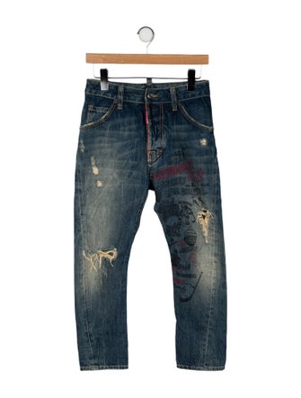 Dsquared² High-Rise Straight Leg Jeans