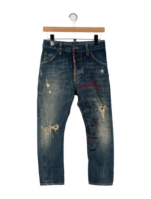 Dsquared² High-Rise Straight Leg Jeans