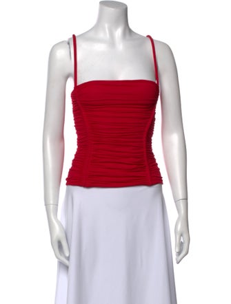Dsquared² Square Neckline Sleeveless Crop Top