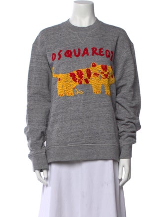 Dsquared² Graphic Print Crew Neck Sweater