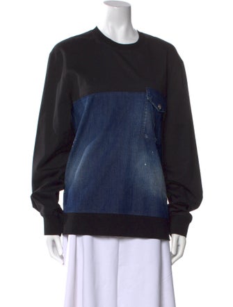 Dsquared² Colorblock Pattern Crew Neck Sweatshirt