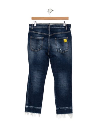 Dsquared² Mid-Rise Straight Leg Jeans