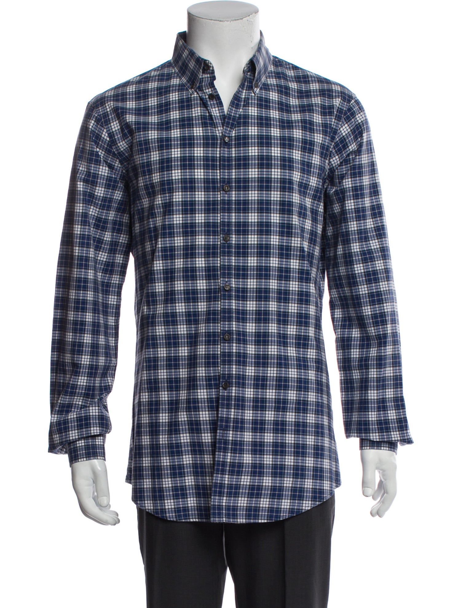 Dsquared² Plaid Print Long Sleeve Shirt