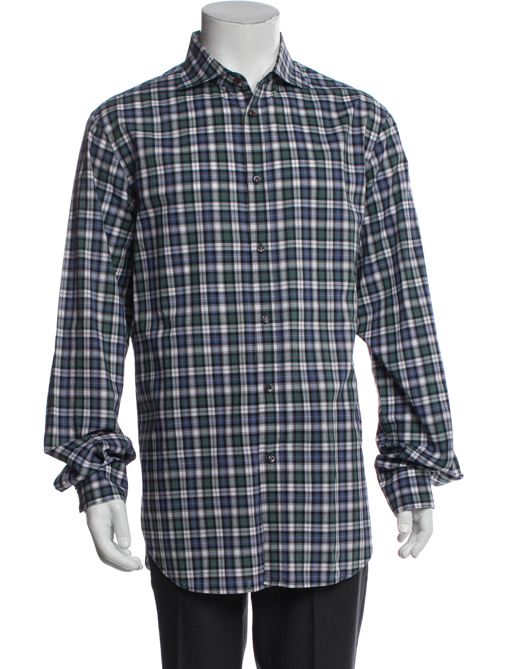 Dsquared² Plaid Print Long Sleeve Shirt