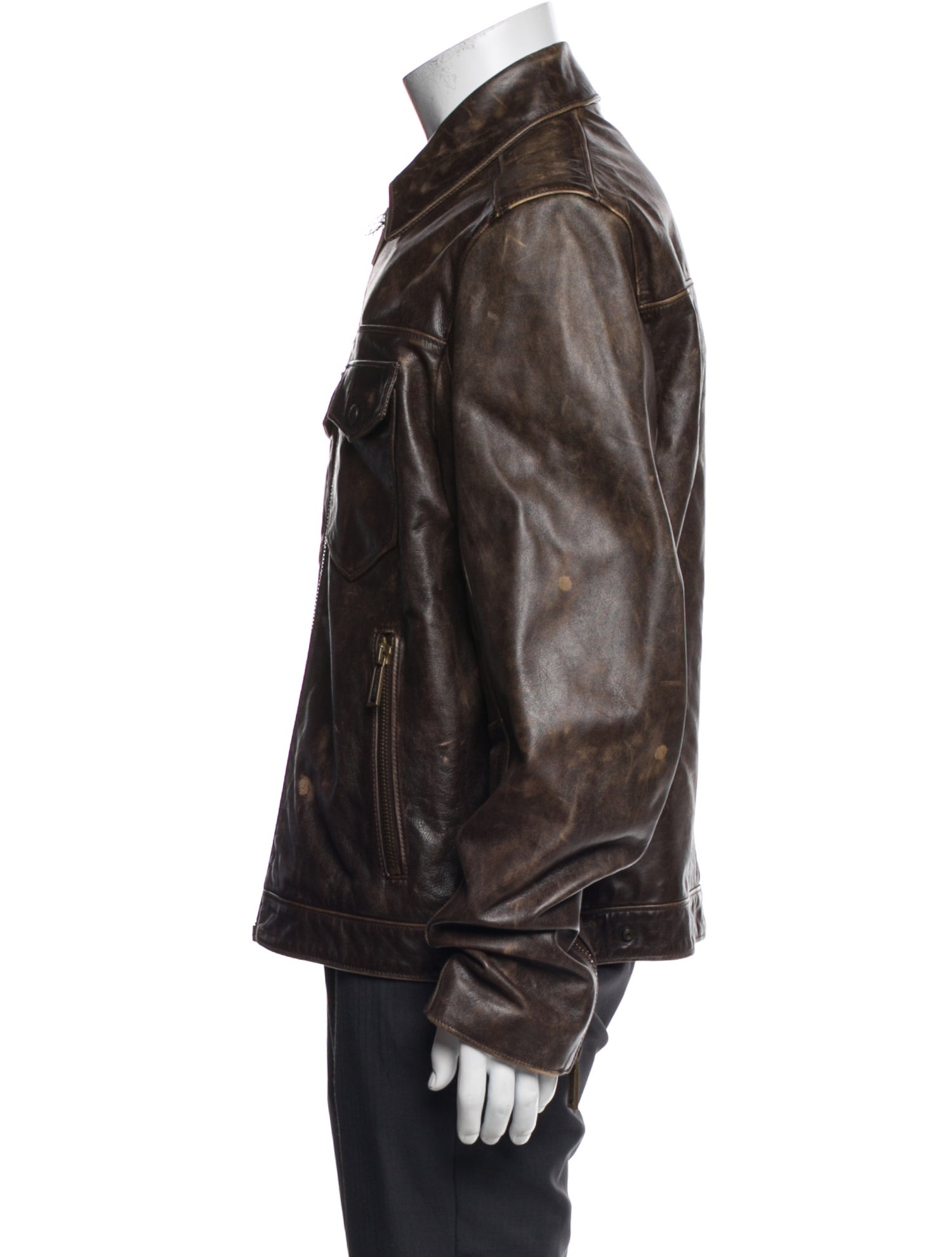 Dsquared² Calf Leather Utility Jacket