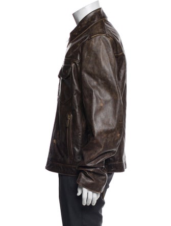 Dsquared² Calf Leather Utility Jacket