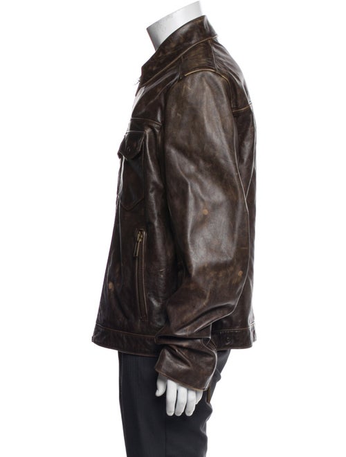 Dsquared² Calf Leather Utility Jacket