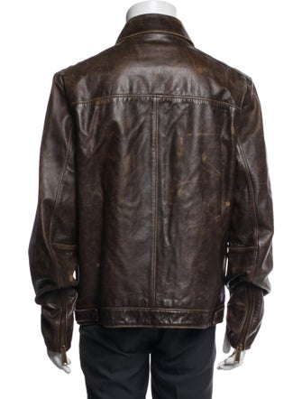 Dsquared² Calf Leather Utility Jacket