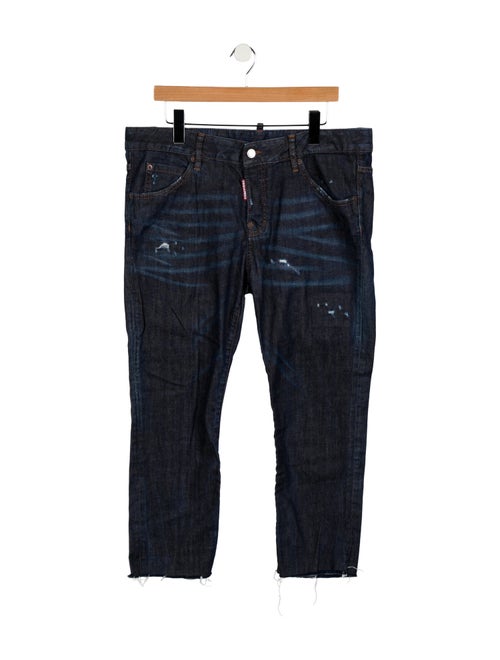 Dsquared² Mid-Rise Straight Leg Jeans