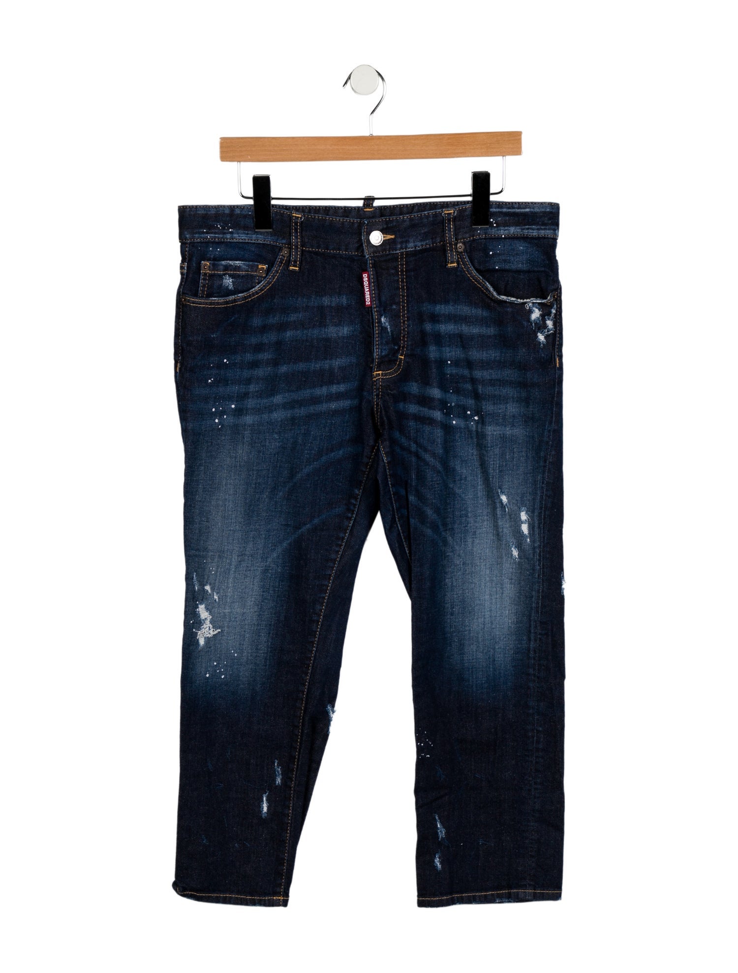 Dsquared² Mid-Rise Straight Leg Jeans