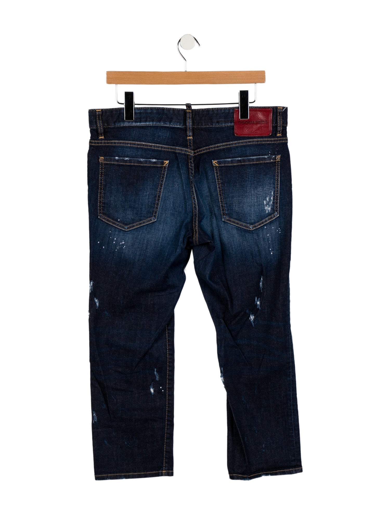 Dsquared² Mid-Rise Straight Leg Jeans
