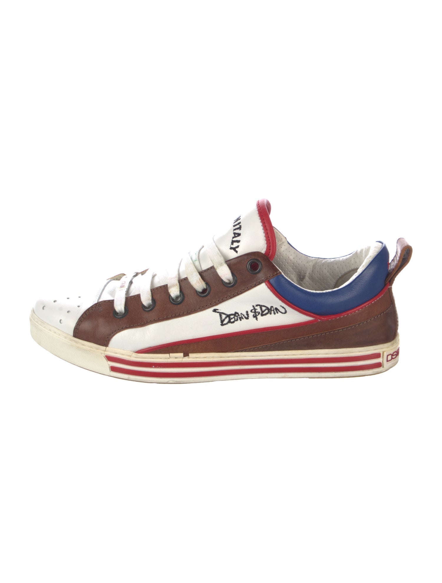 Dsquared² Leather Printed Sneakers