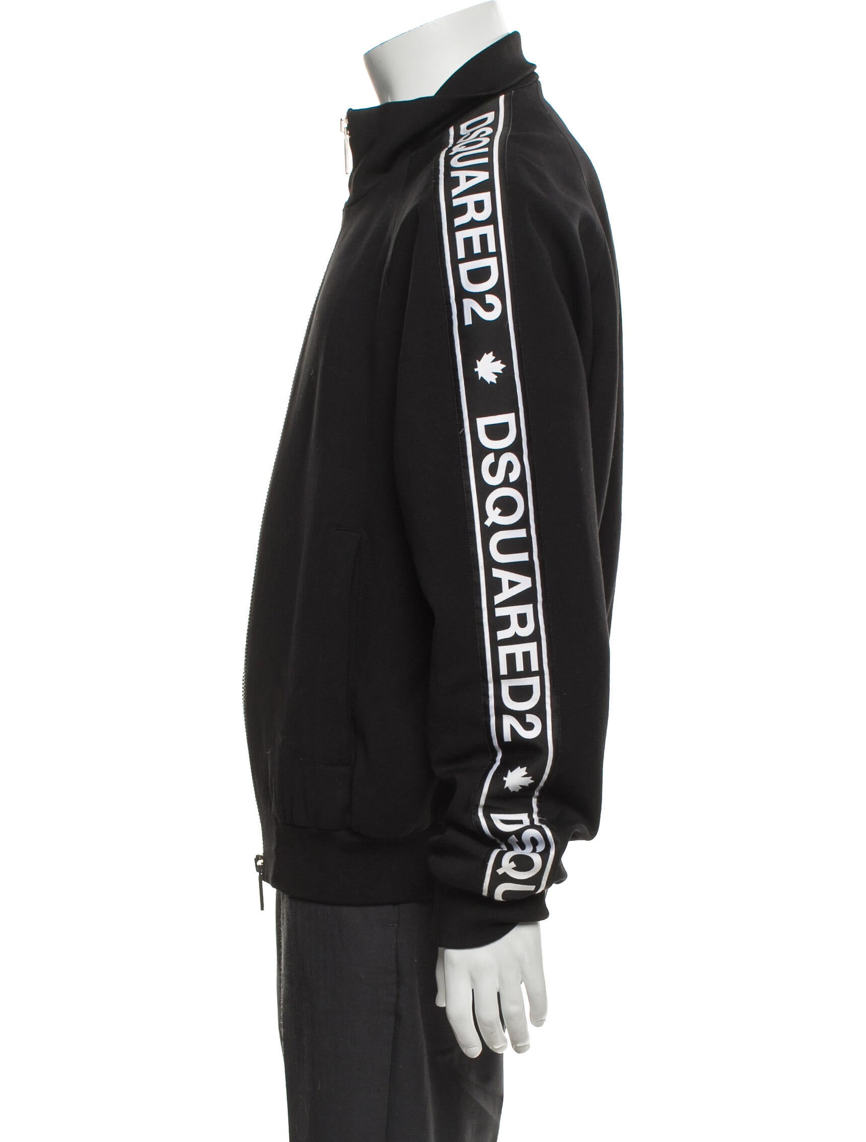 Dsquared² Virgin Wool Graphic Print Windbreaker