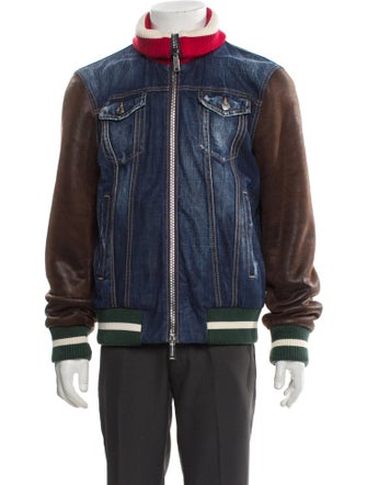 Dsquared² Colorblock Pattern Denim Jacket