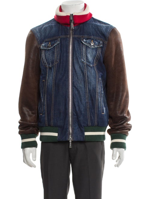 Dsquared² Colorblock Pattern Denim Jacket