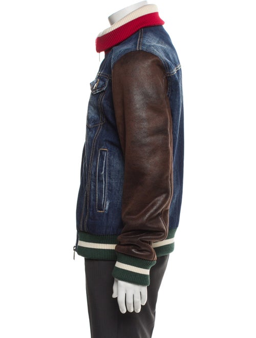 Dsquared² Colorblock Pattern Denim Jacket