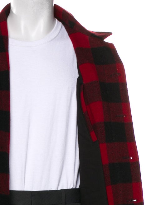 Dsquared² Wool Plaid Print Bomber Jacket