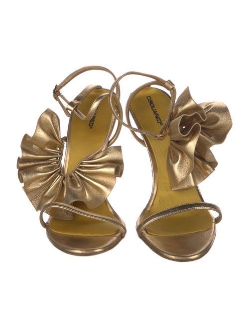 Dsquared² Leather Crystal Embellishments Sandals