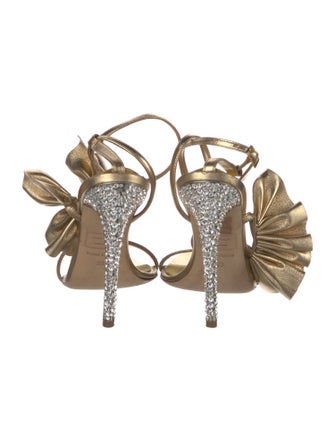 Dsquared² Leather Crystal Embellishments Sandals