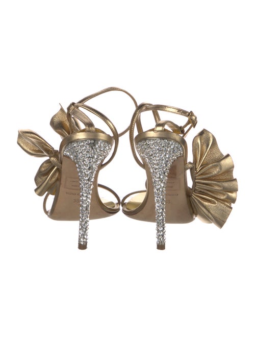 Dsquared² Leather Crystal Embellishments Sandals