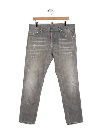 Dsquared² Mid-Rise Straight Leg Jeans