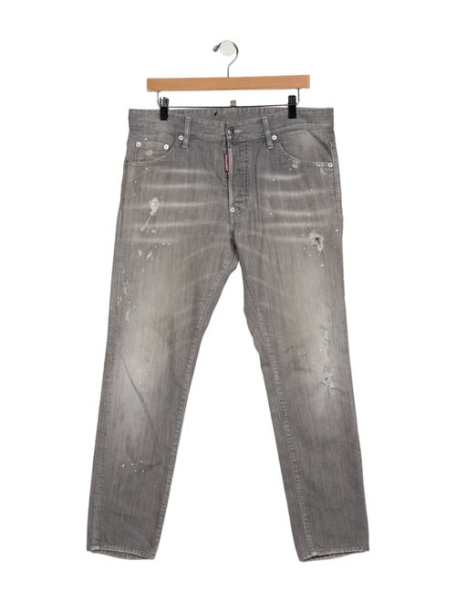 Dsquared² Mid-Rise Straight Leg Jeans